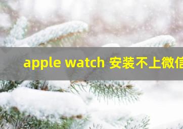 apple watch 安装不上微信